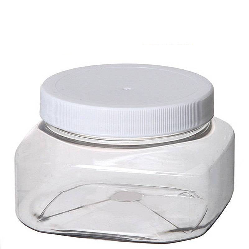 8 Oz Clear Plastic Container With Clear or White Lid 