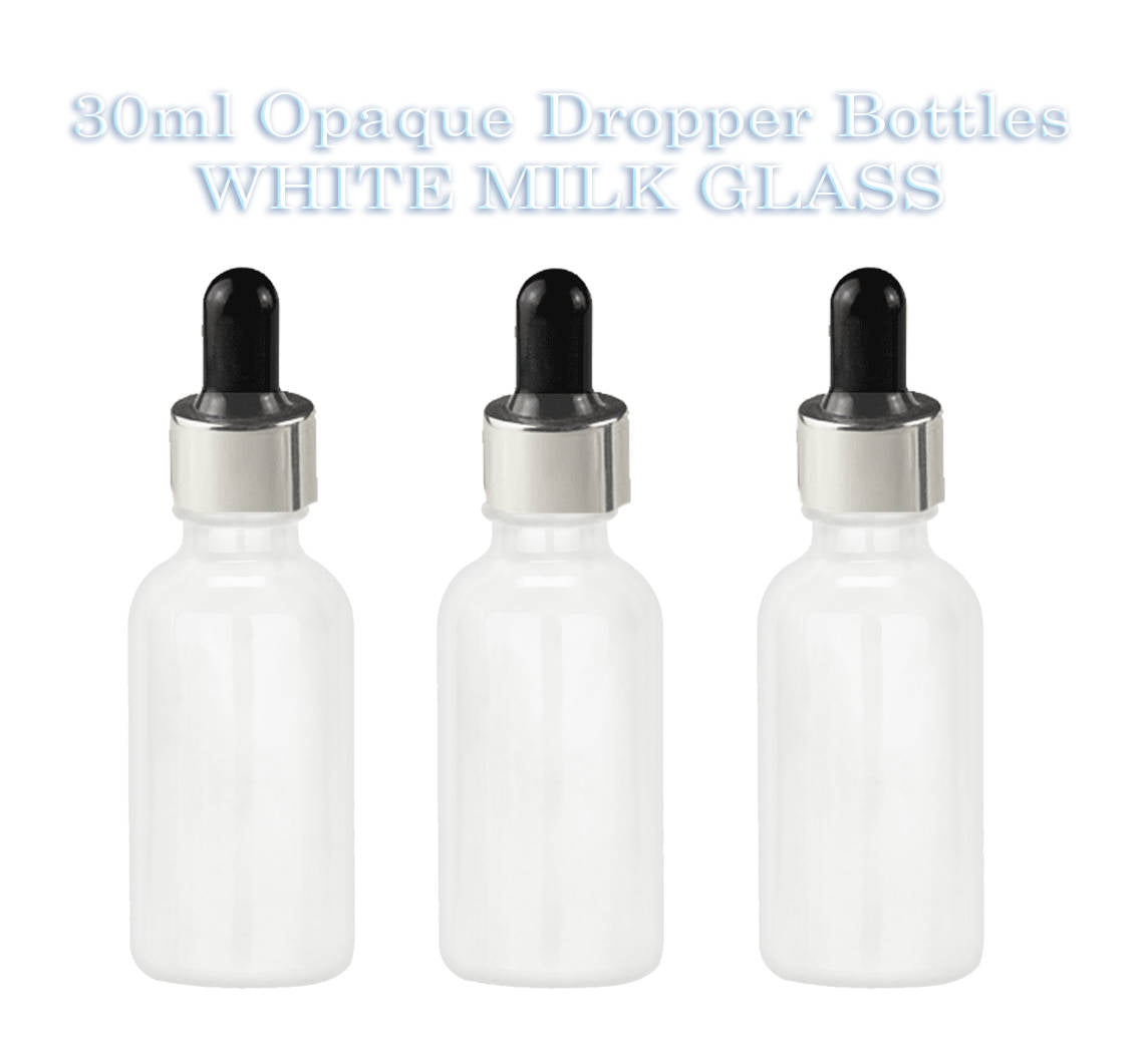 Dark Green Glass Serum Bottle - Round Wide - White Dropper - 1 oz 30ml –  Ataliene