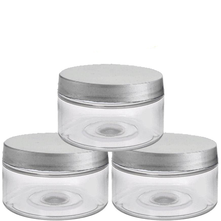 8 Oz SQUARE Clear JARS Empty Plastic Cosmetic Containers PET Jars with –  Grand Parfums II