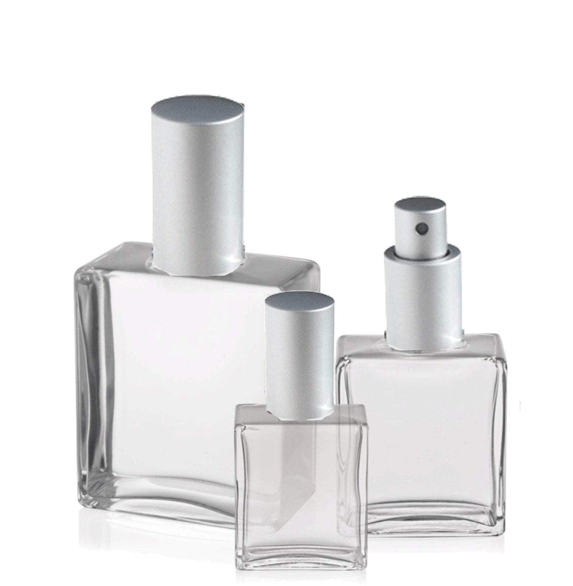 Flat Square Glass Perfume Bottle with Spray Cap Box Rectangular