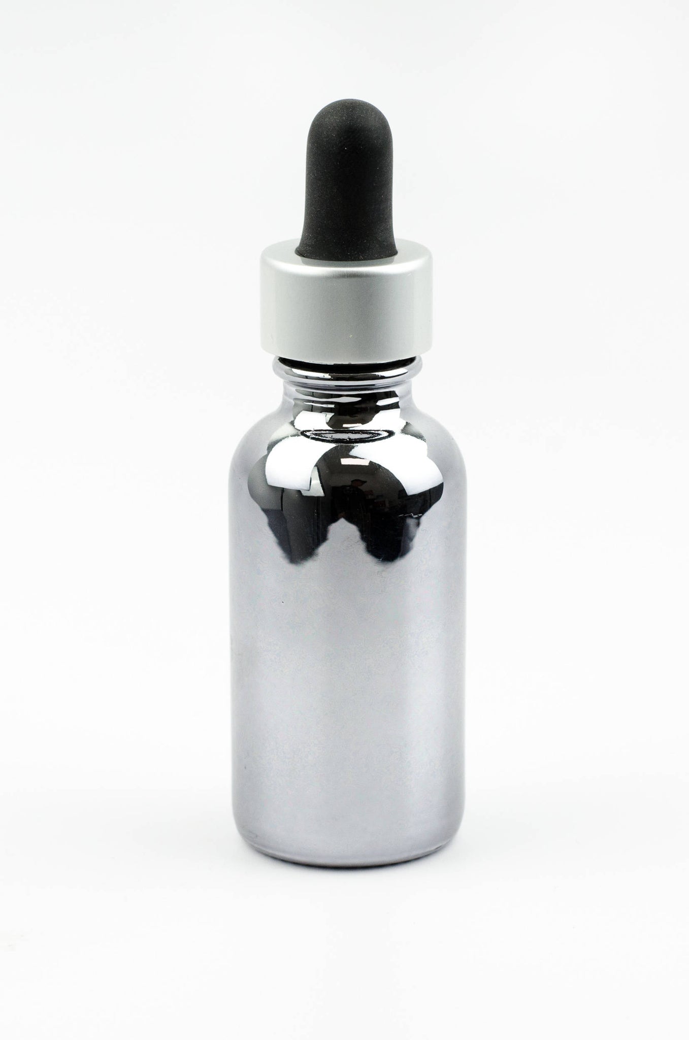30 mL Silver Aluminum Bottle with Lid - 900/Case