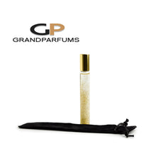 Load image into Gallery viewer, 6 DIY GLITTER ROLLER 10ml Thin Tall, LuXURY Elegant Roller Bottles Gold, Holographic or Silver Glitter, Optional Velvet Bags Fill with Oil