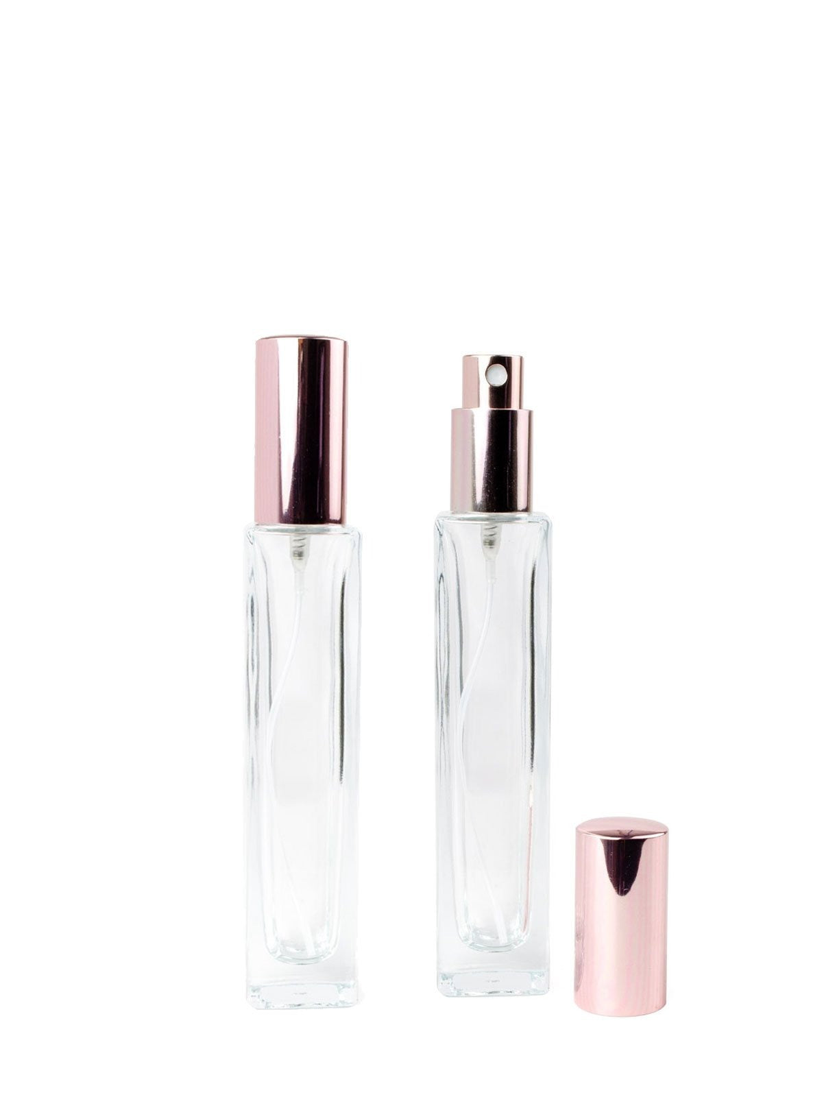 1 LUXURY 100ml Fine Mist Atomizer Perfume Bottle Flat Square (Silver  Sprayer & Cap) 3.3 Oz 100 ml