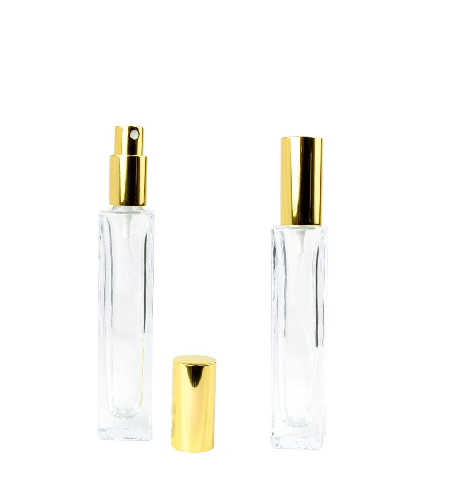 10pcs Empty 10ml Perfume Spray Bottle High-grade Water Cube Gold