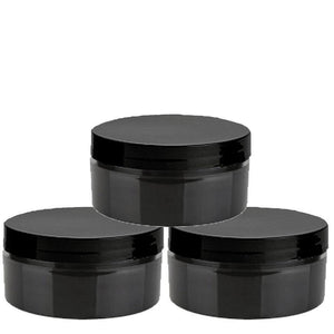 2 oz. White Plastic Low Profile Cosmetic Jars