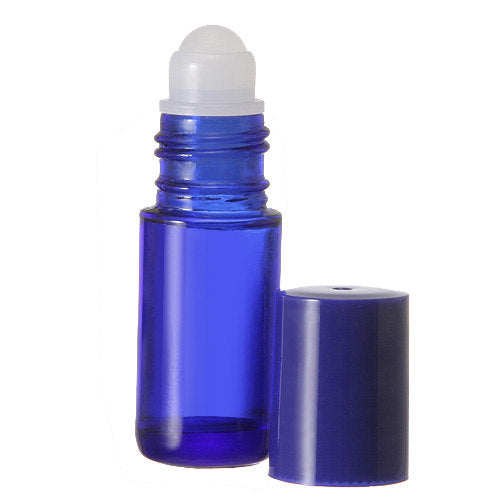 3 Jumbo Cobalt Blue 1 Oz  30mL Glass Rollerball Bottles Roll-On Bottles Storage Essential Oil Perfume, Aromatherapy, Cologne, Roller Ball