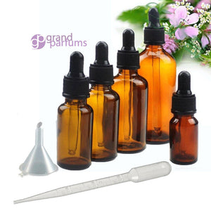 50 Classic Green 15mL 1/2 Oz Bulb Dropper Bottle Boston Round Black Medicine Bulb Pipette Serum, Measure Carrier Essential Oils Aromatherapy