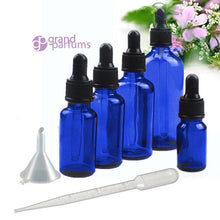 Load image into Gallery viewer, 50 Classic Green 15mL 1/2 Oz Bulb Dropper Bottle Boston Round Black Medicine Bulb Pipette Serum, Measure Carrier Essential Oils Aromatherapy