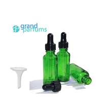 Load image into Gallery viewer, 3 15mL Glass Dropper Bottles Amber 1/2 Oz Boston Round Black Medicine Bulb Dropper Glass Pipette Oil, Serums, Essential Oils Measure