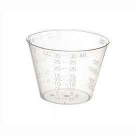 100pcs 30ml Clear Measuring Cup Professional Laboratory Scale Cups