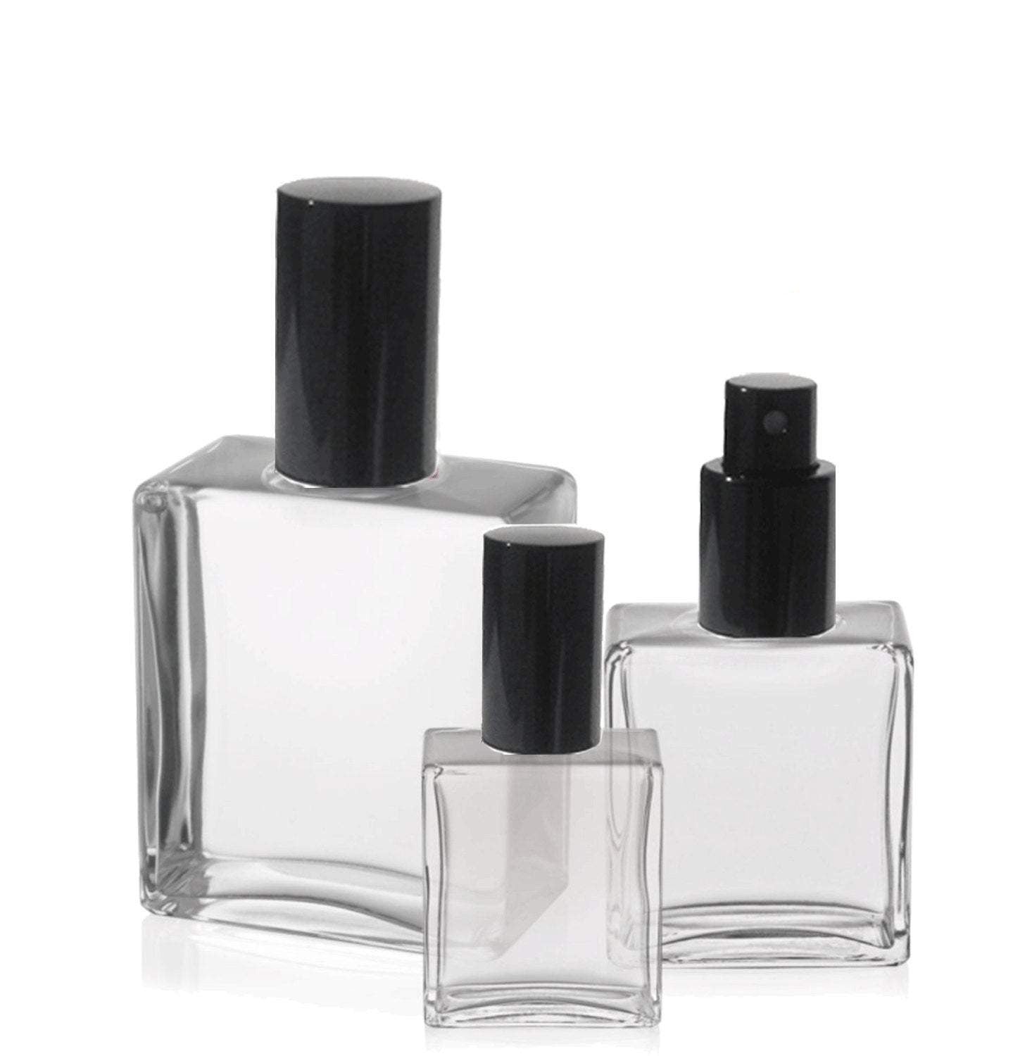 6 Pack 30ml / 1 Oz Black Assorted Refillable Perfume Bottle
