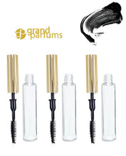 Load image into Gallery viewer, 6 LUXURY Empty Mascara Container 7.5ml Tubes 1/4 Oz Shiny SILVER Metallic Applicator Wand Caps 7.5ml Private Label Packaging DIY Cosmetics