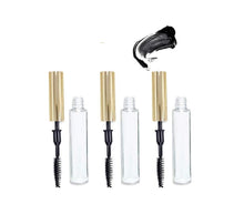 Load image into Gallery viewer, 12 LUXURY Empty Mascara Container 7.5ml Tubes 1/4 Oz Shiny SILVER Metallic Applicator Wand Caps 7.5ml Private Label Packaging DIY Cosmetics